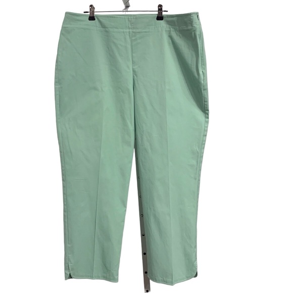 TALBOTS HERITAGE MINT GREEN CROP ANKLE PANTS SIZE 16 - Picture 7 of 16